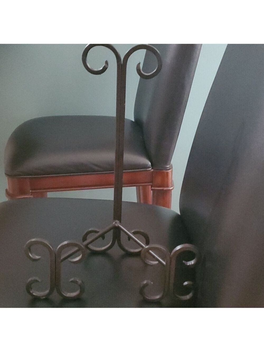 Cook book holder lack wrought iron like metal book holder